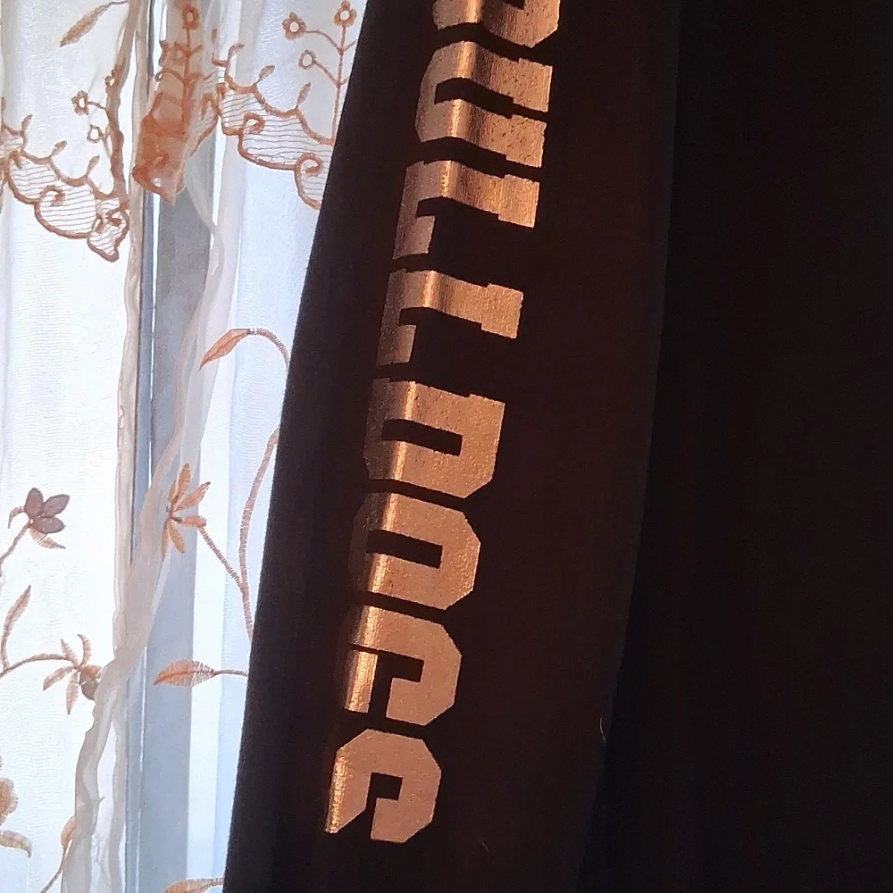 Victoria's Secret Pink Black Bulldog Long Sleeve Top - Picture 6 of 10